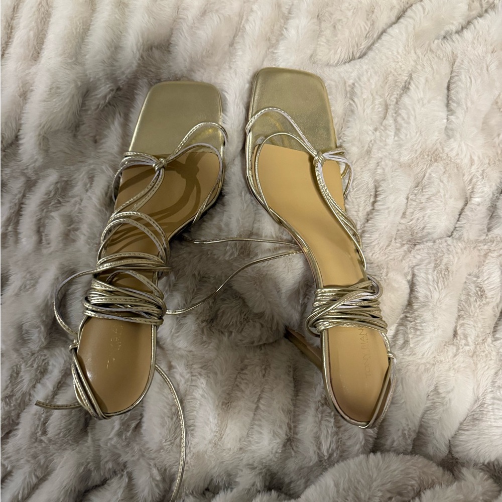 Tony Bianco Gold Strappy Heels